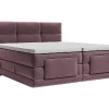 Vente-unique Ensemble complet boxspring tête de lit capitonnée + sommiers relaxation électrique + matelas + surmatelas - 2 x 90 x 200 cm -