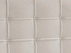 Vente-unique Ensemble complet boxspring tête de lit capitonnée + sommier + matelas + surmatelas - 180 x 200 cm - Tissu - Beige - INAO de YSMÉE