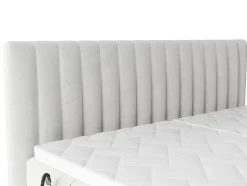 Vente-unique Ensemble complet boxspring tête de lit coutures verticales + sommiers relaxation électrique + matelas + surmatelas - 2 x 90 x 200 Sale