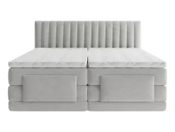 Vente-unique Ensemble complet boxspring tête de lit coutures verticales + sommiers relaxation électrique + matelas + surmatelas - 2 x 90 x 200 Sale