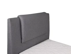 Vente-unique Ensemble complet boxspring tête de lit + sommiers relaxation électrique + matelas + surmatelas - 100 x 200 cm - Tissu - Gris clair Clearance