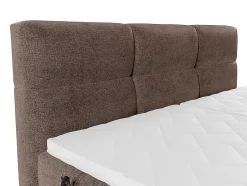 Vente-unique Ensemble complet boxspring tête de lit capitonnée + sommiers relaxation électrique + matelas + surmatelas - 2 x 90 x 200 cm - Best