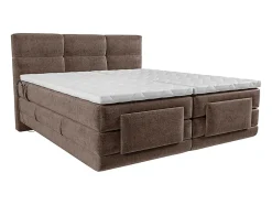 Vente-unique Ensemble complet boxspring tête de lit capitonnée + sommiers relaxation électrique + matelas + surmatelas - 2 x 90 x 200 cm - Best