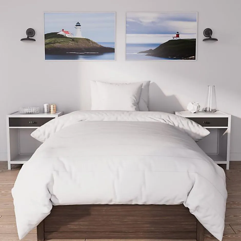 Soleil D'Ocre Ensemble couette et parure 5 Pièces BOHEME bleu canard pour lit en 90x190 cm, par