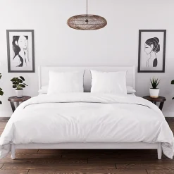 Soleil D'Ocre Ensemble couette et parure 7 Pièces BOHEME blanc pour lit en 160x200 cm, par Online