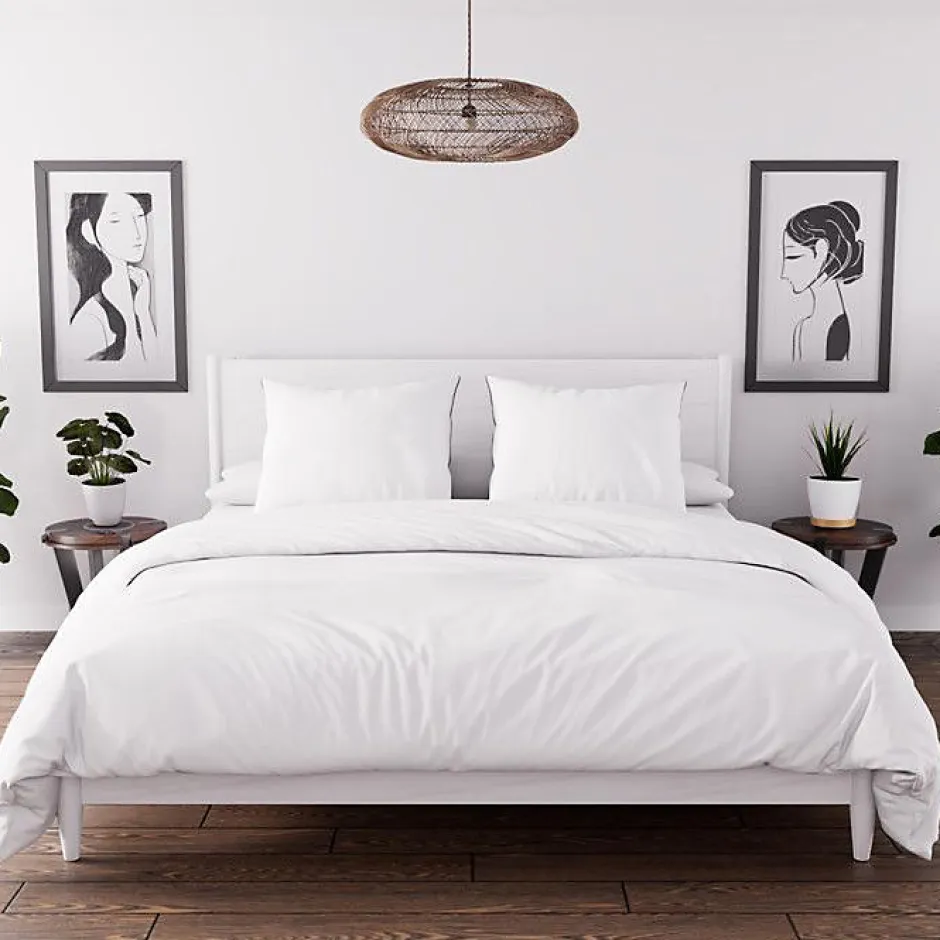Soleil D'Ocre Ensemble couette et parure 7 Pièces BOHEME blanc pour lit en 140x190 cm, par