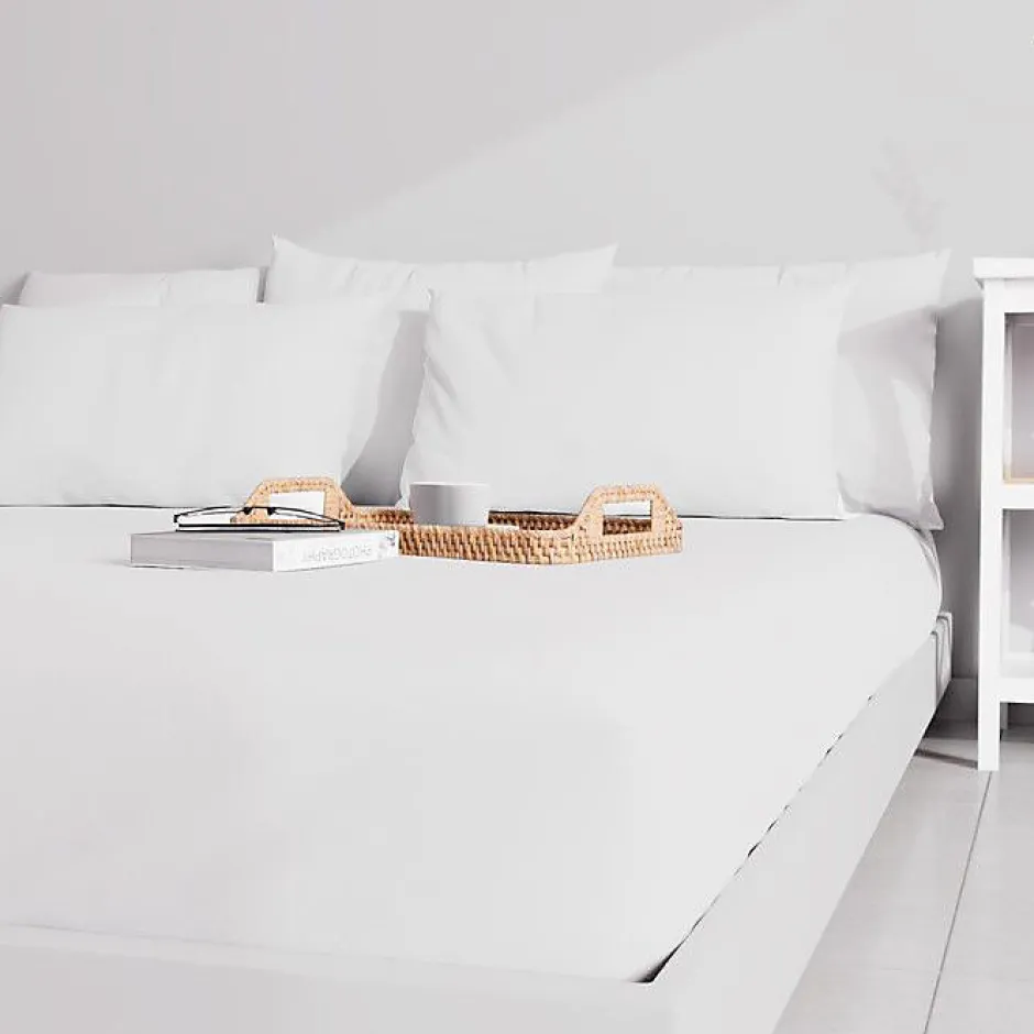 Soleil D'Ocre Ensemble couette et parure 7 Pièces BOHEME blanc pour lit en 140x190 cm, par