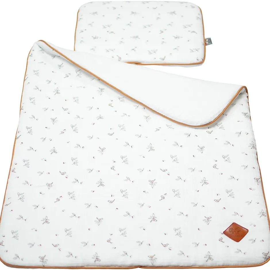Sevira Kids Ensemble coussin et couverture pour berceau et couffin Melody Hot