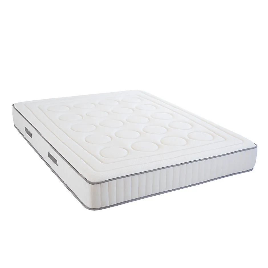 Olympe Literie Ensemble Cristal 140x190 cm Matelas Mousse + Sommier Bois