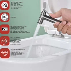 Poalgi Ensemble douchette hygiénique WC SKY BATH black gun metal PVD Inox S304 série HARMONY