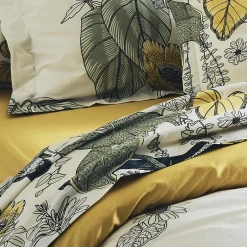 Tradilinge Ensemble draps et traversin Toco (140x190 cm - Kaki) Outlet