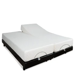 Bellecour Ensemble Duo Matelas Mousse Accueil Mémoire de forme + Sommiers électriques SuperFlex 12x80x200 cm Online