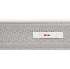 Epeda Ensemble L'INOUBLIABLE + Sommier Confort Medium + Pieds 90x200 Gris souris Ressorts