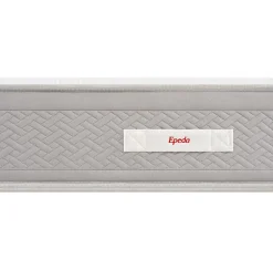 Epeda Ensemble L'ESCAPADE + Sommier Confort Medium + Pieds 200x200 Gris souris Ressorts et mousse à mémoire de forme
