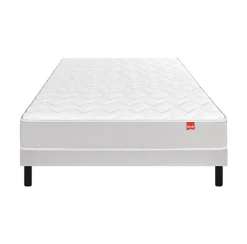 Epeda Ensemble L'AILLEURS + Sommier Escale + Pieds 140x190 Ressorts New