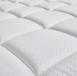 Epeda Ensemble LE MAJESTUEUX + Sommier Confort Medium + Pieds 200x200 Gris souris Ressorts Discount