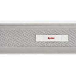 Epeda Ensemble LE MAJESTUEUX + Sommier Confort Medium + Pieds 200x200 Gris souris Ressorts Discount
