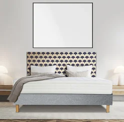 Essenzia Ensemble MORPHOZONE 180 + Sommier Tradition Graphic 13cm + Pieds 140x200 Latex