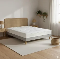 Essenzia Ensemble MORPHOZONE 200 + Sommier Tradition Graphic 13cm + Pieds 80x200 Latex