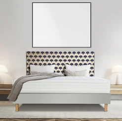 Essenzia Ensemble MORPHOZONE 180 + Sommier Tradition Graphic 13cm + Pieds 140x220 Latex