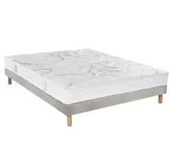 Essenzia Ensemble MORPHOZONE 210 + Sommier Tradition Graphic 13cm + Pieds 150x190 Latex