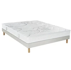 Essenzia Ensemble MORPHOZONE 200 + Sommier Tradition Graphic 13cm + Pieds 180x220 Latex