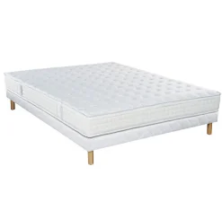 Essenzia Ensemble CHARME + Sommier Tradition + Pieds 140x200 Mousse Clearance