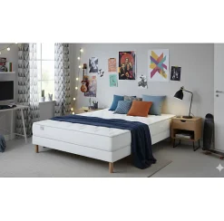 Essenzia Ensemble DELICE + Sommier Tradition Graphic + Pieds 140x200 Mousse Sale