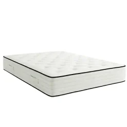 Essenzia Ensemble GRAND PALAIS 3000 + Sommier tradition Graphic 19 cm + Pieds 160x200 Beige Ressorts