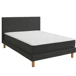 Essenzia Ensemble ORION Naturel 1000 + Sommier Tradition graphic 13 cm + Pieds 160x220 Anthracite Ressorts