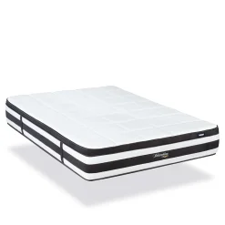 Bellecour Ensemble Fontainebleau 140x200 cm Matelas Ressorts ensachés + Sommier Bois Outlet