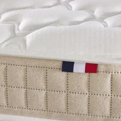 Idliterie Ensemble matelas 100% latex 3 zones sommier noir 140x190