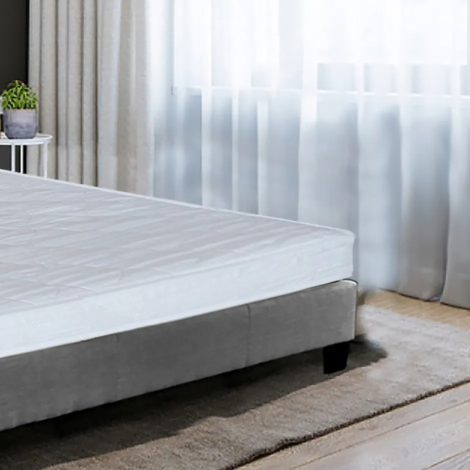 Weber Industries Ensemble Matelas + Lit 140x190 DUBLIN / Gris foncé New