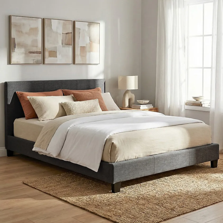 Weber Industries Ensemble Matelas + Lit 140x190 DUBLIN / Gris foncé New