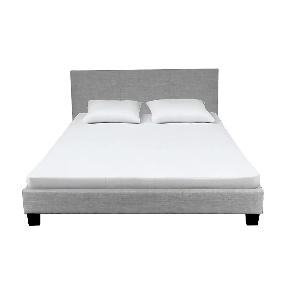Weber Industries Ensemble Matelas + Lit 140x190 DUBLIN / Gris clair
