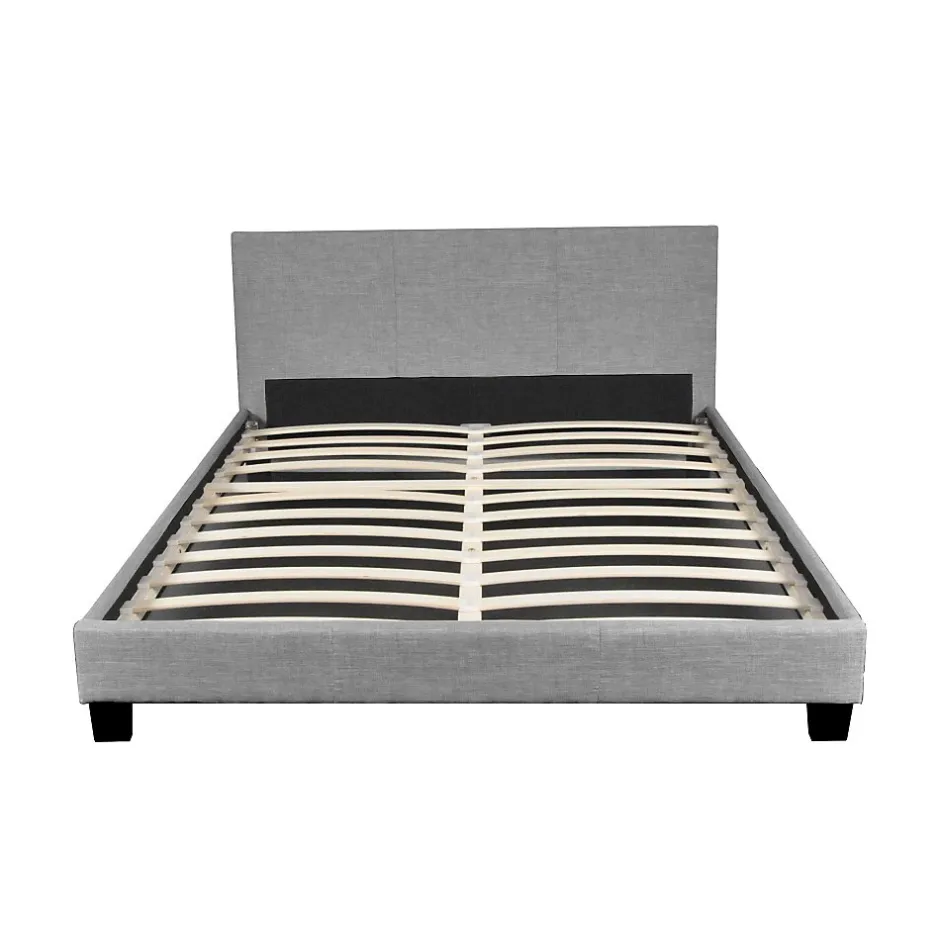 Weber Industries Ensemble Matelas + Lit 140x190 DUBLIN / Gris clair