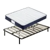Teeno Ensemble Matelas à ressorts + Sommier avec lattes larges 140x190cm, Epaisseur du Matelas 22cm