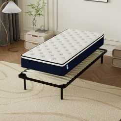 Teeno Ensemble Matelas à ressorts +Sommier à Lattes sur Pieds, 90x190cm, Epaisseur du Matelas 25cm Discount