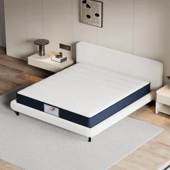 Teeno Ensemble Matelas à ressorts +Sommier à Lattes sur Pieds, 140x190cm, Epaisseur du Matelas 22cm