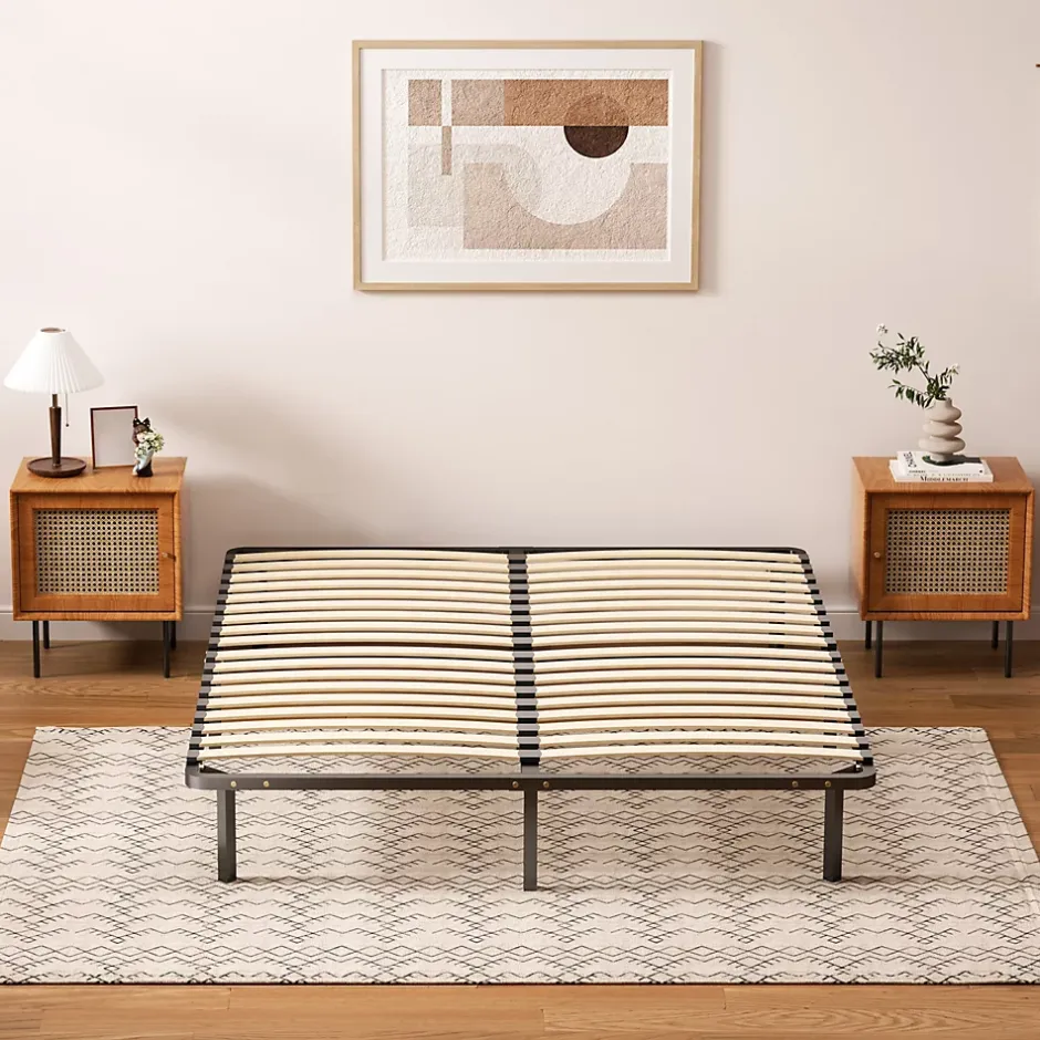 Teeno Ensemble Matelas à ressorts +Sommier à Lattes sur Pieds, 160x200cm, Epaisseur du Matelas 20cm Clearance