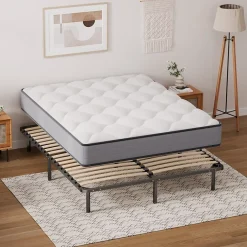 Teeno Ensemble Matelas à ressorts +Sommier à Lattes sur Pieds, 160x200cm, Epaisseur du Matelas 20cm Clearance