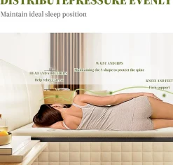 Teeno Ensemble Matelas en Mousse+ Cadre de lit en métal 160x200cm, Epaisseur du Matelas 22cm Online
