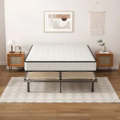 Teeno Ensemble Matelas en mousse + Sommier à Lattes 140x190cm, Epaisseur du Matelas 22cm