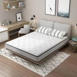 Teeno Ensemble Matelas en mousse + Sommier avec lattes larges 140x190cm, Epaisseur du Matelas 22cm