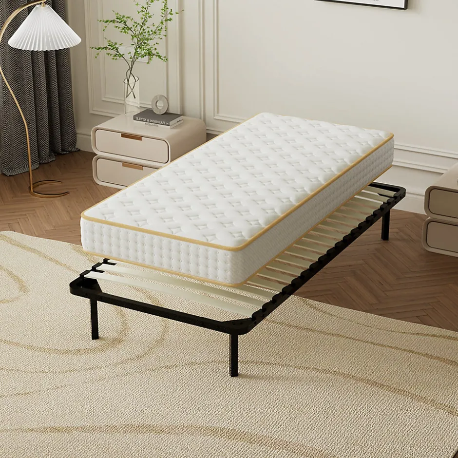 Teeno Ensemble Matelas en mousse + Sommier à Lattes 90x190cm, Epaisseur du Matelas 18 cm