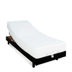 Bellecour Ensemble Matelas Mousse Accueil Mémoire de forme + Sommier électrique Flex 90x200 cm Online