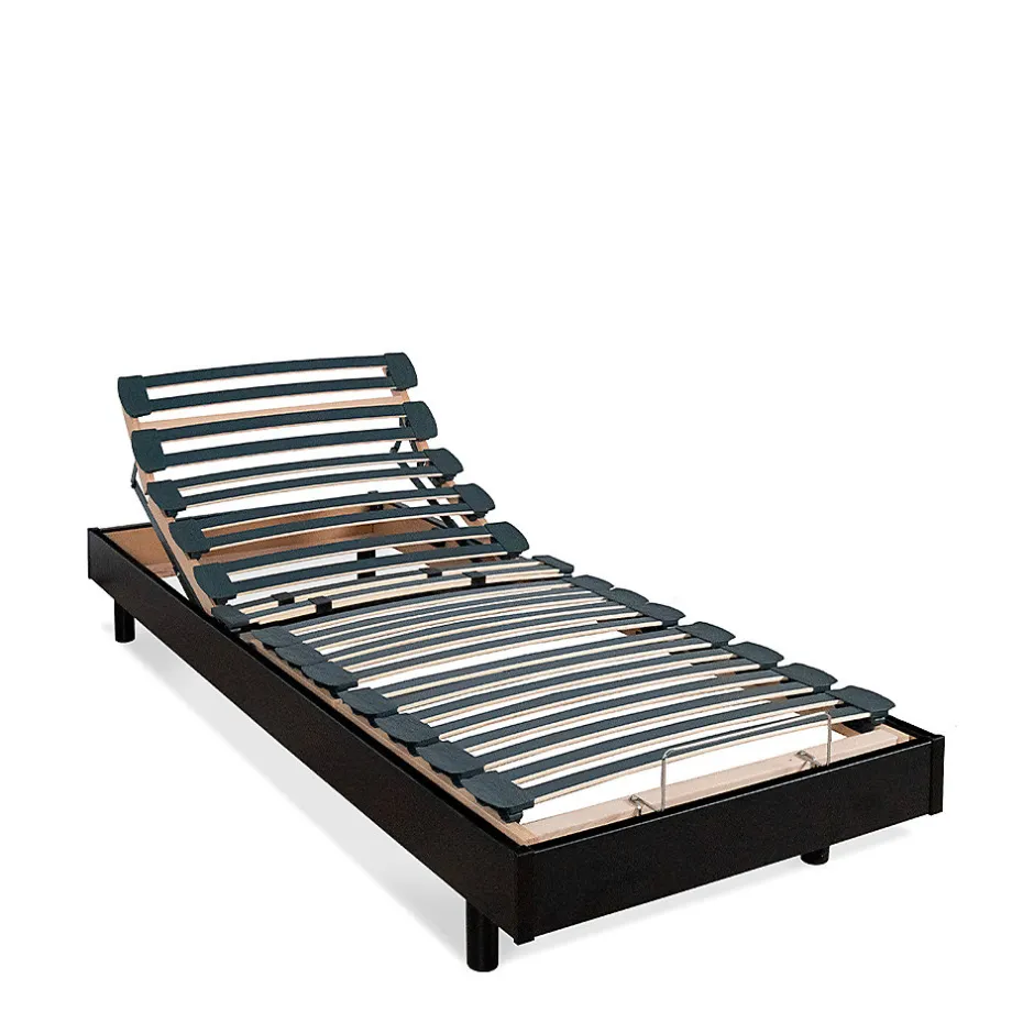 Bellecour Ensemble Matelas Mousse Accueil Mémoire de forme + Sommier électrique Flex 70x200 cm