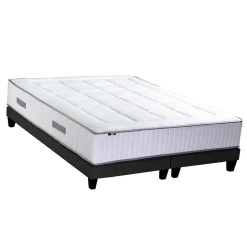 Idliterie Ensemble matelas ressort 7 zones mémoire forme sommier 2x90x200