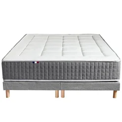 Idliterie Ensemble matelas ressort 7 zones et sommier 2x80x200