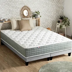 Idliterie Ensemble matelas ressort 7 zones face hiver/eté différente 2x80x200